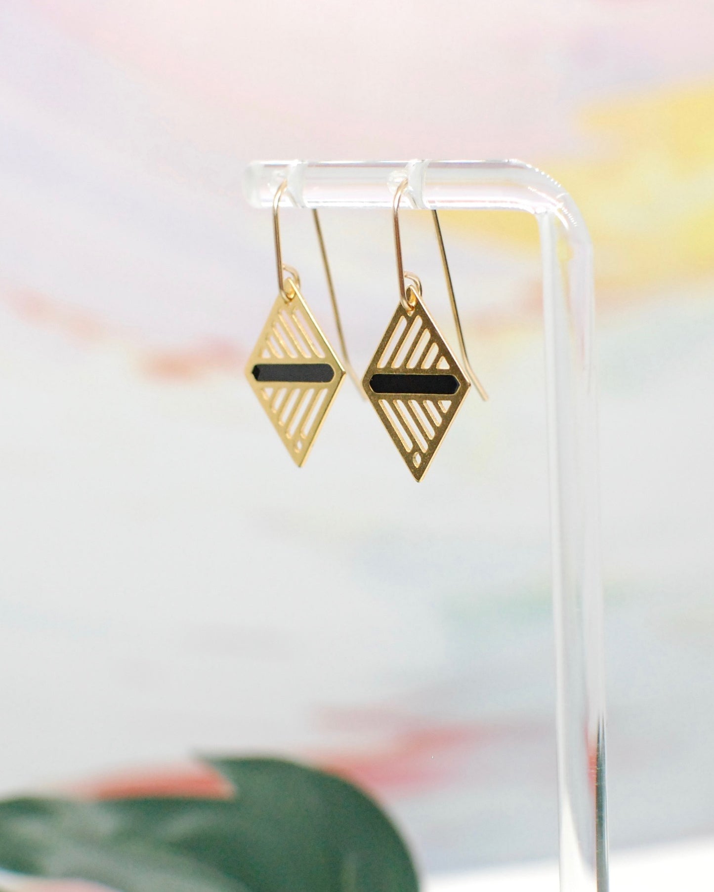 Striped Diamond Earrings