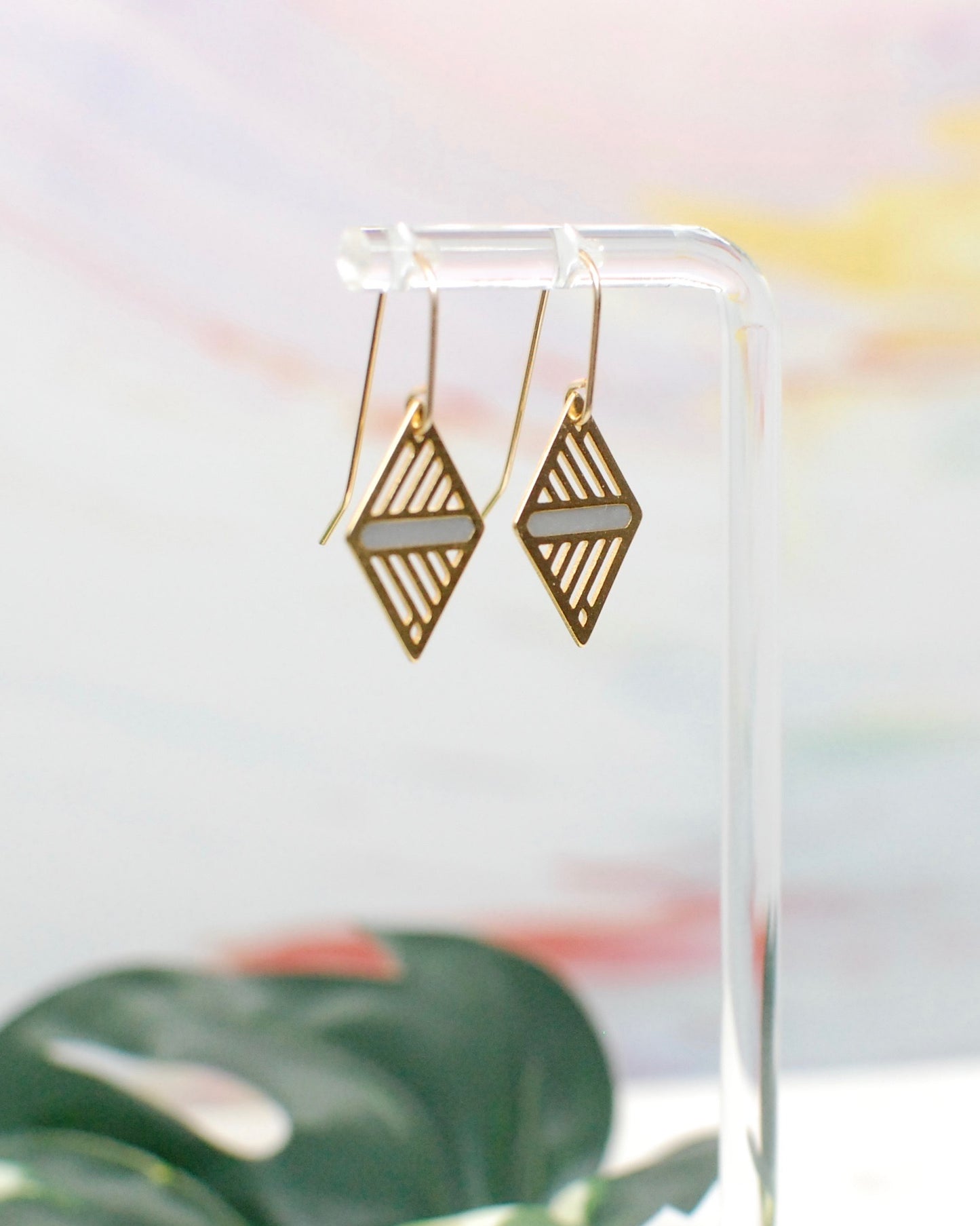 Striped Diamond Earrings