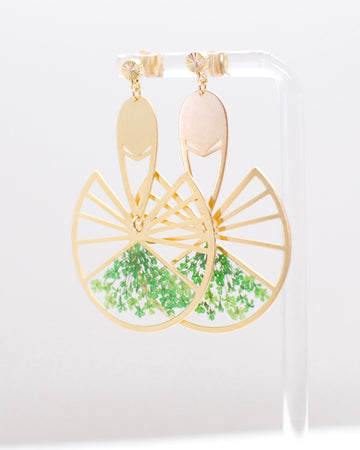 Floral Petal Circle Earrings