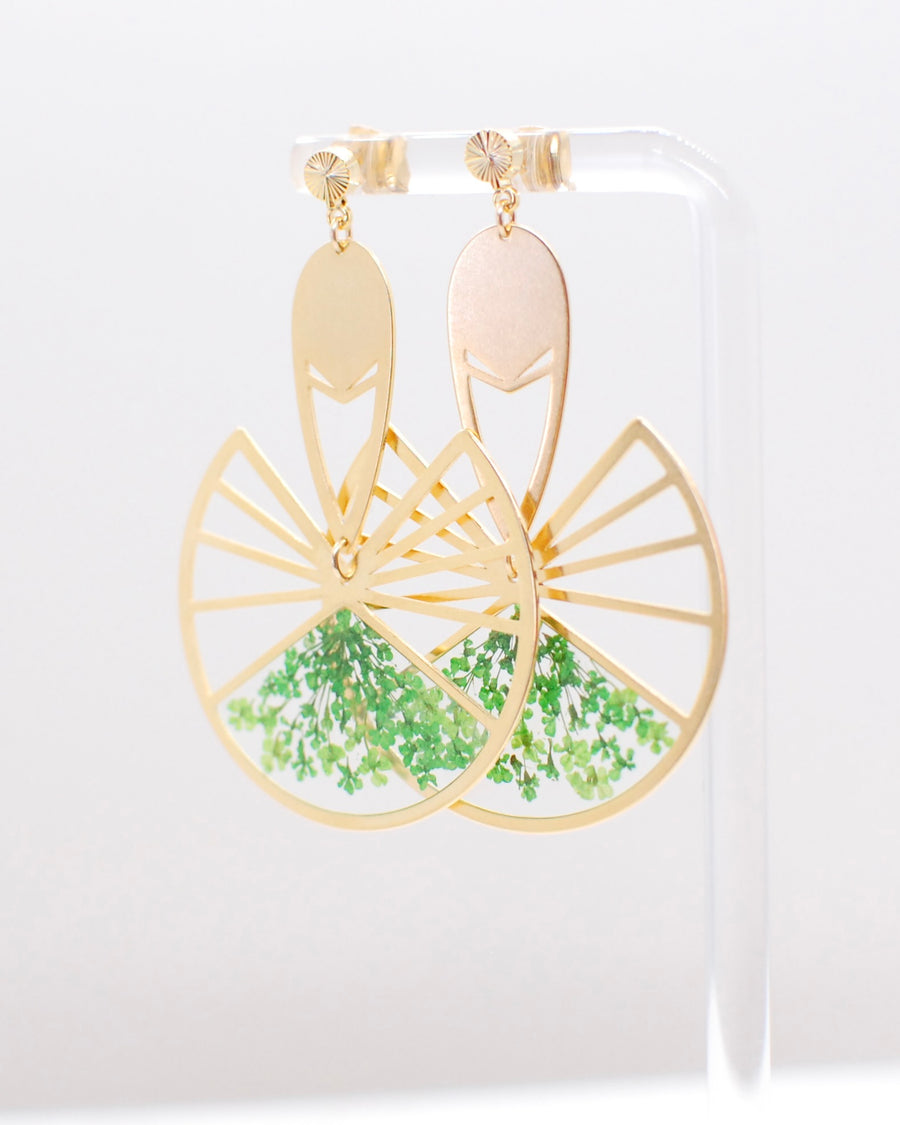 Floral Petal Circle Earrings