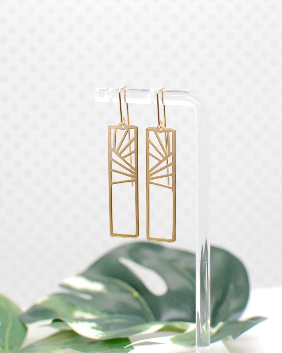 Rectangle Dangle Earrings