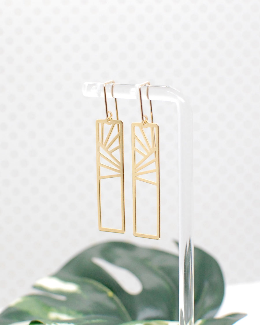 Rectangle Dangle Earrings