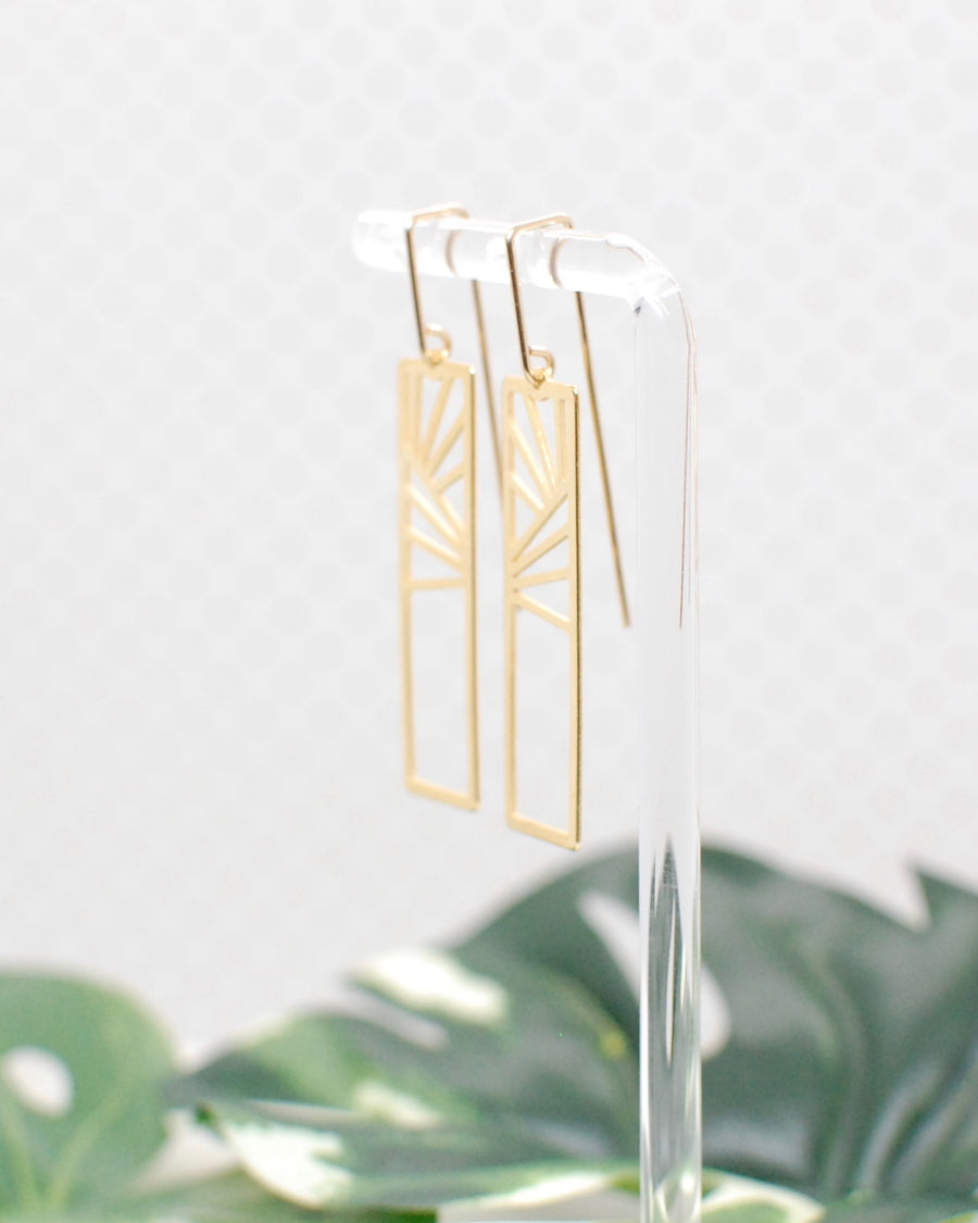 Rectangle Dangle Earrings