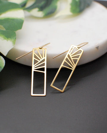 Rectangle Dangle Earrings