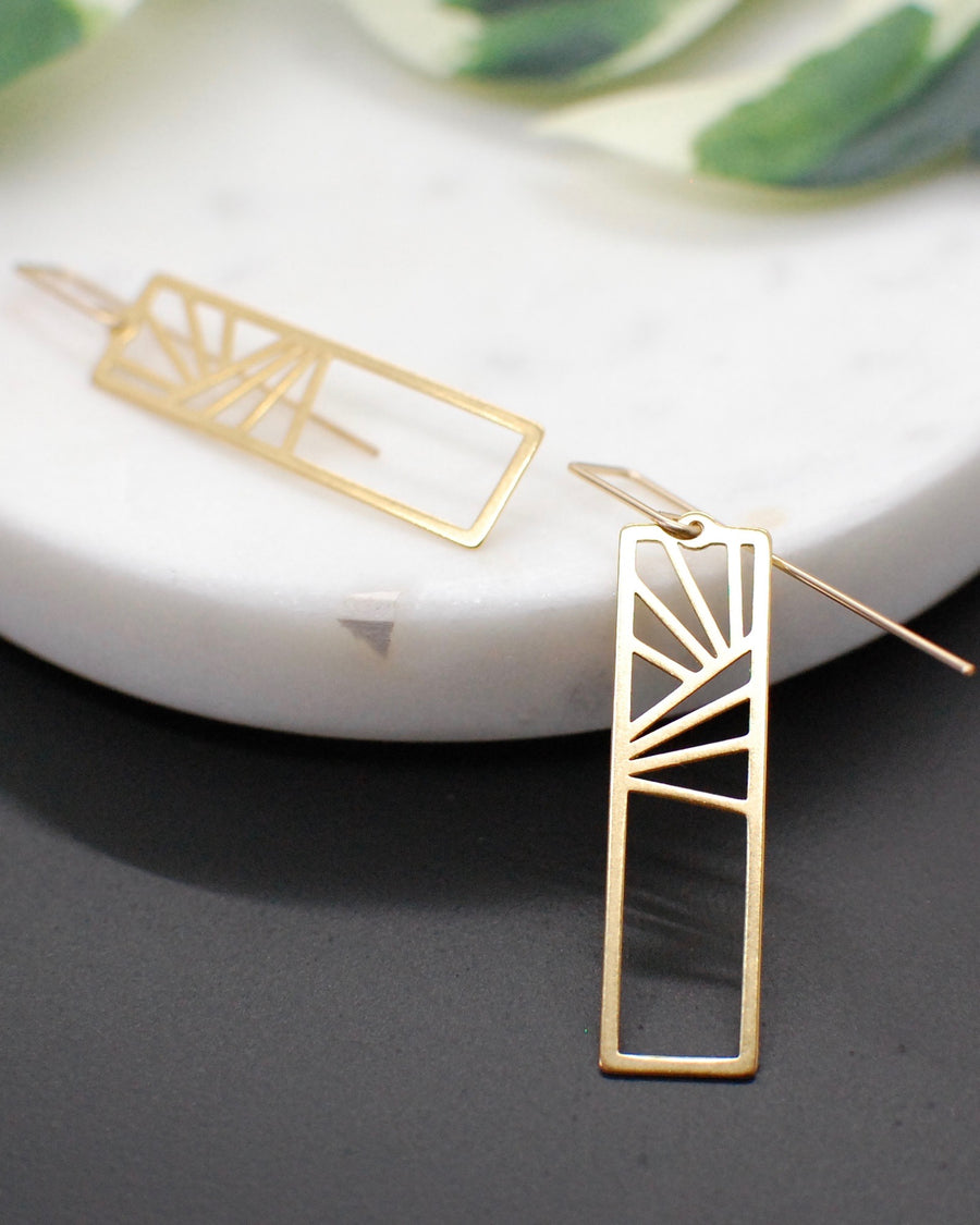 Rectangle Dangle Earrings