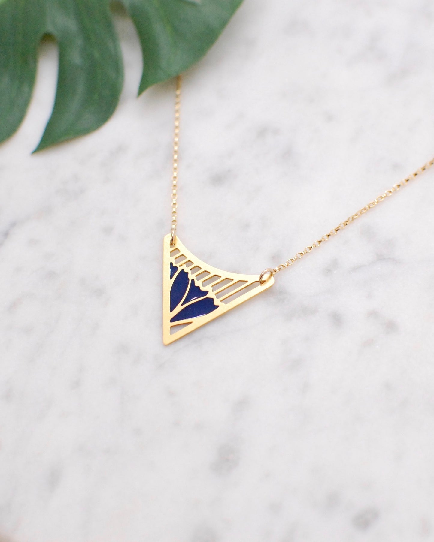 Floral Triangle Necklace