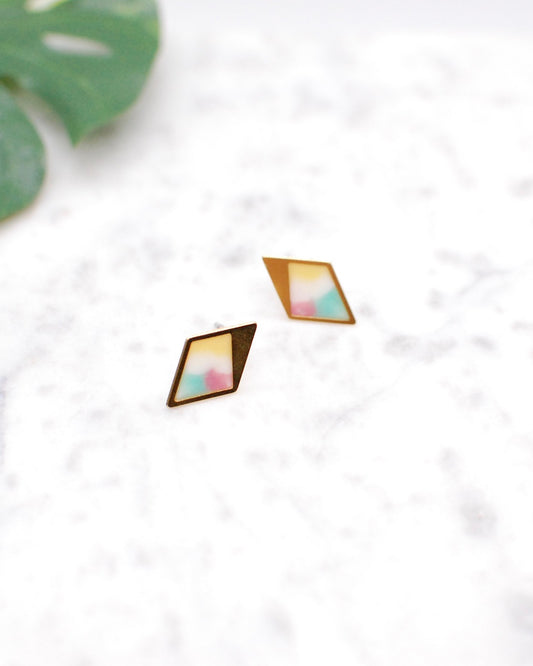 Watercolor Diamond Studs